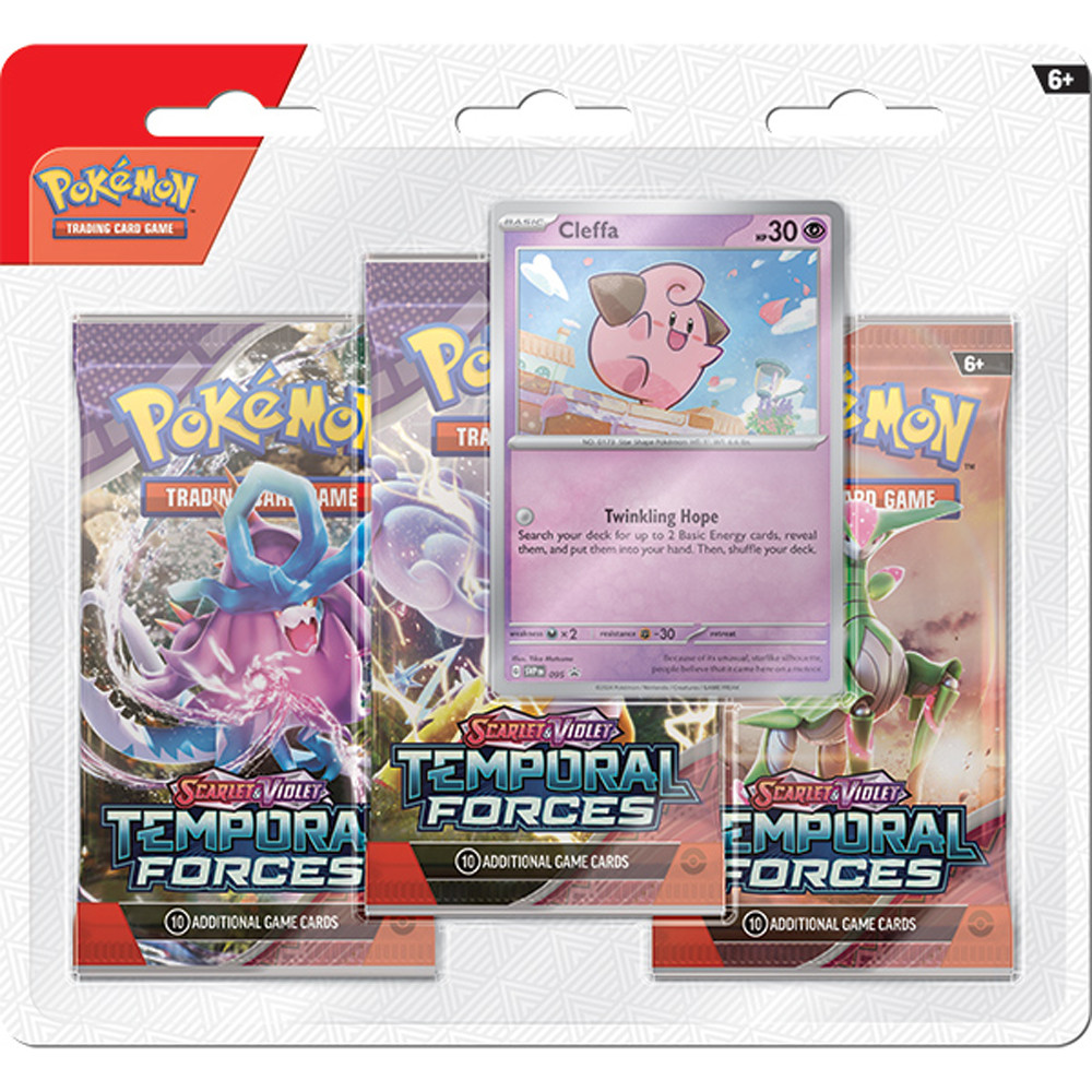 

Карточная игра The Pokemon Company Int'l Pokemon TCG: Scarlet & Violet: Temporal Forces - 3-Booster Blister (Cyclizar)