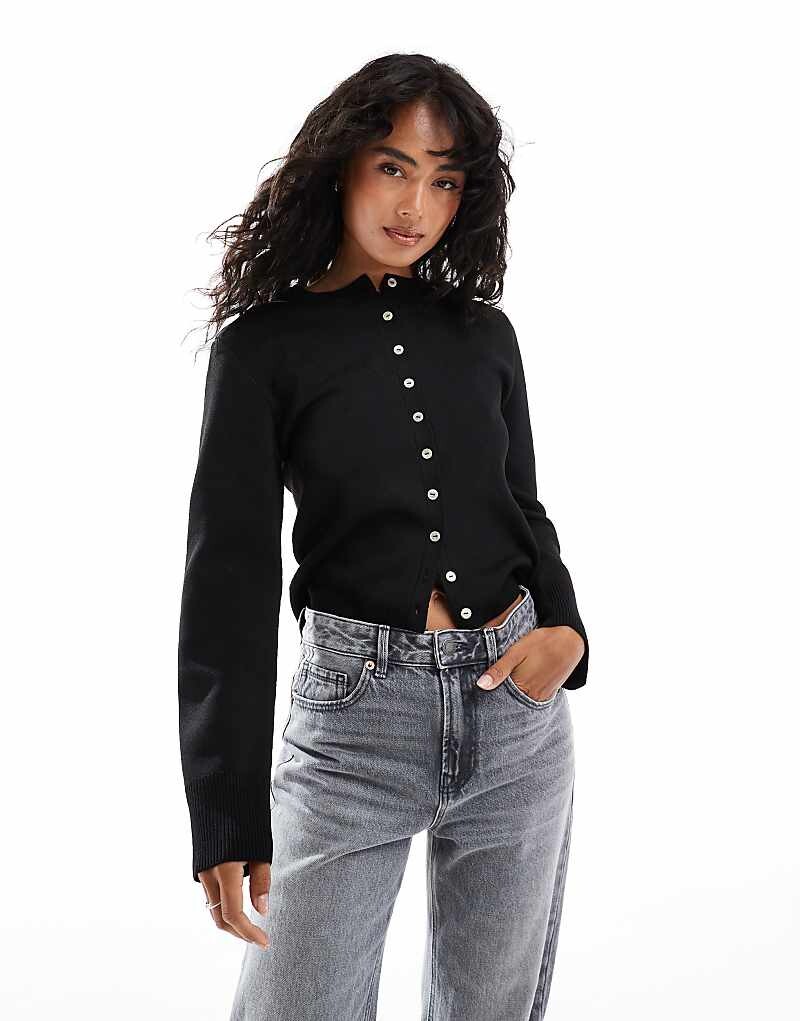 

ASOS DESIGN – Черный кардиган плотной вязки