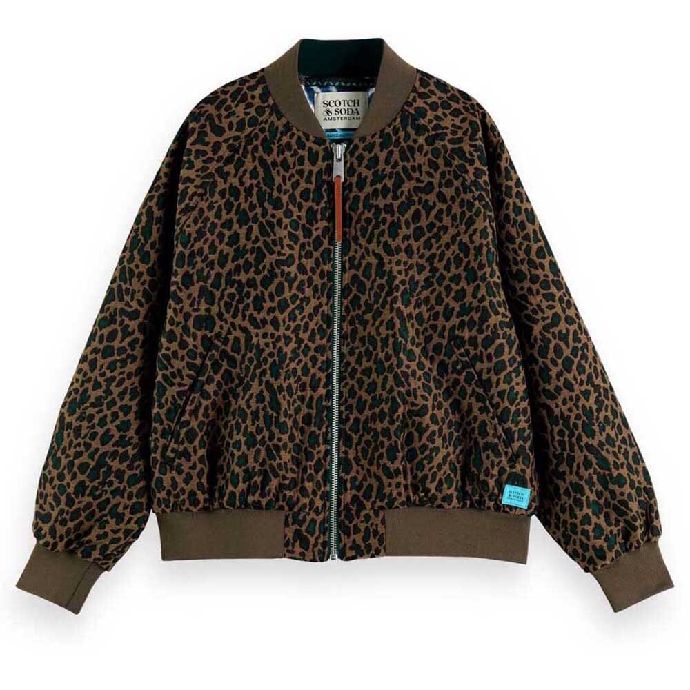 

Куртка Scotch & Soda Oversized Jacquard Bomber, коричневый