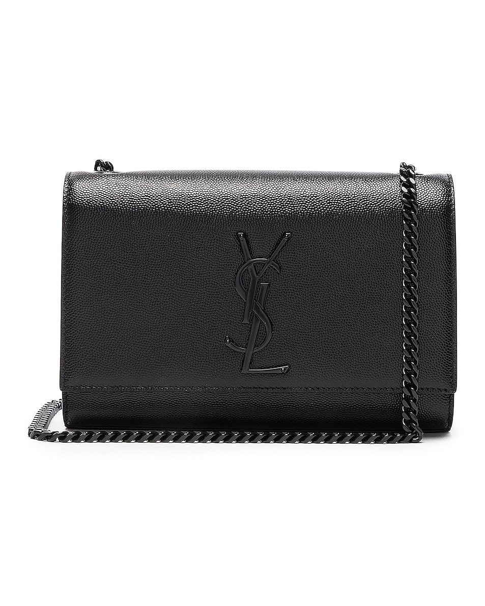 

Сумка Saint Laurent Small Monogramme Kate Chain, цвет Black & Black