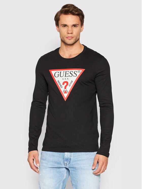 Облегающий крой с длинными рукавами Guess, черный