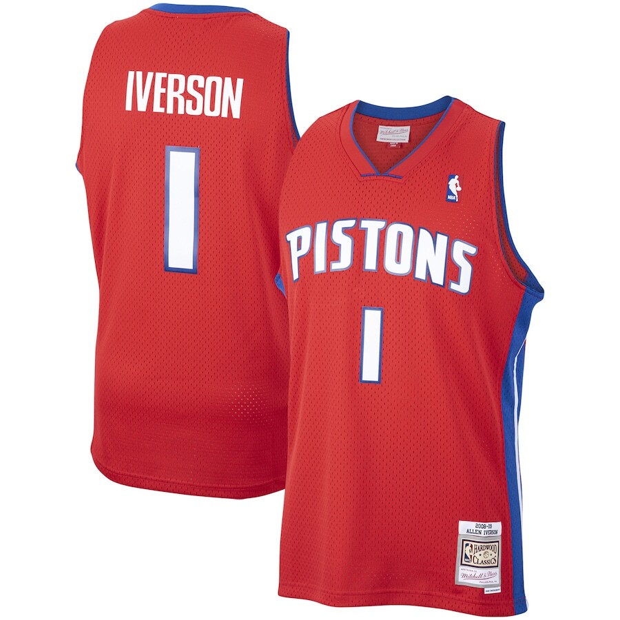 

Джерси Mitchell & Ness Detroit Pistons, красный