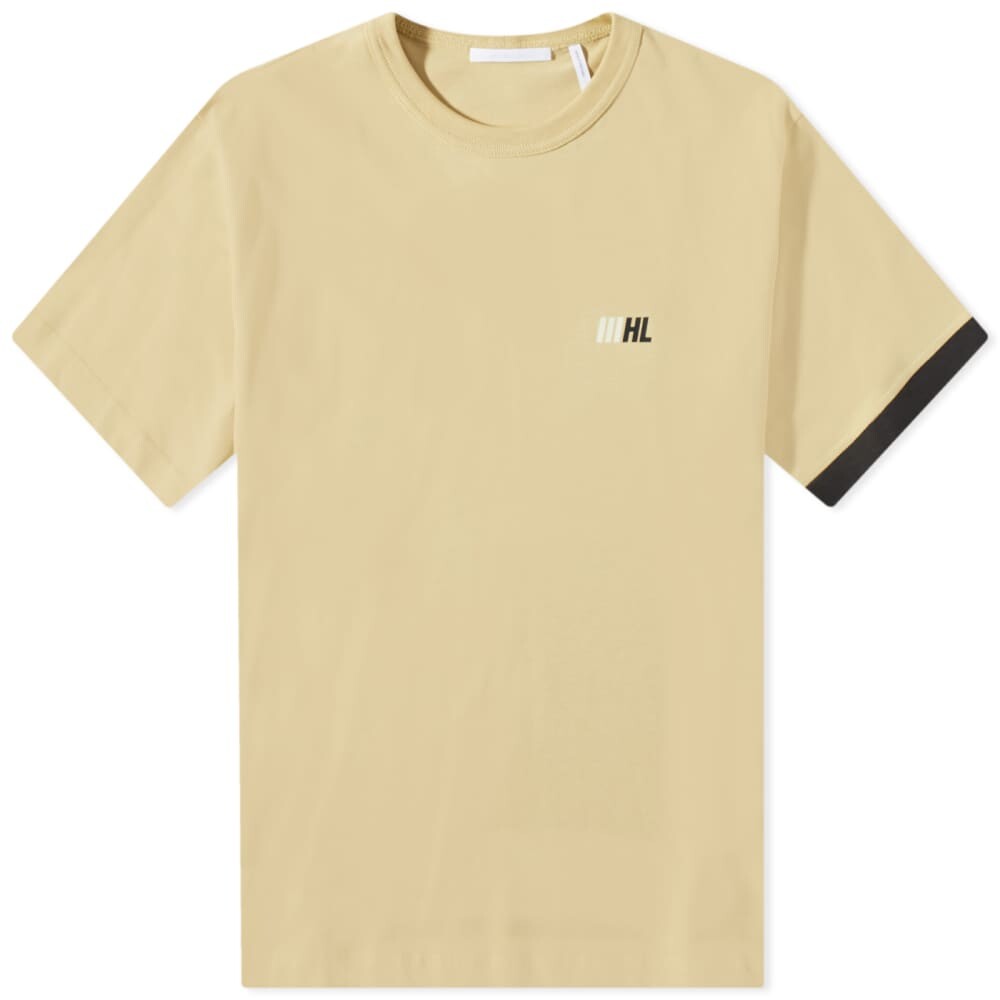 

Футболка с косым логотипом Helmut Lang, хаки