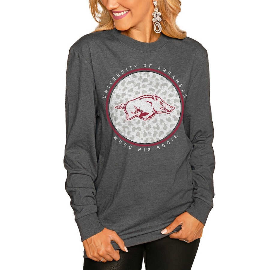 

Футболка с длинным рукавом Gameday Couture Arkansas Razorbacks, угольный