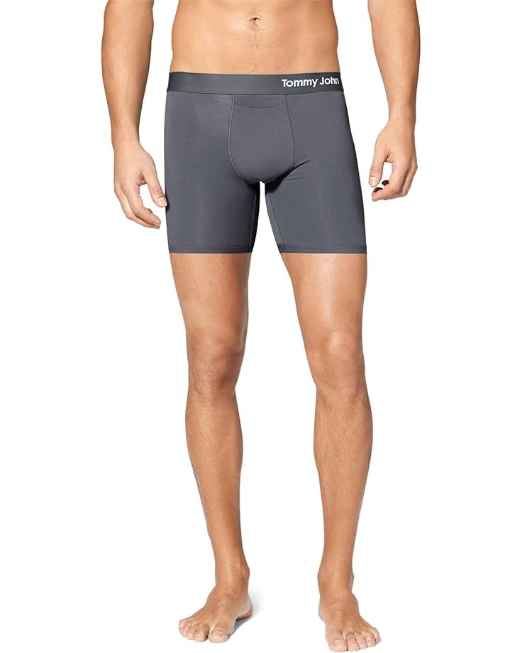 

Боксеры Tommy John Cool Cotton Mid-Length, цвет Iron Grey