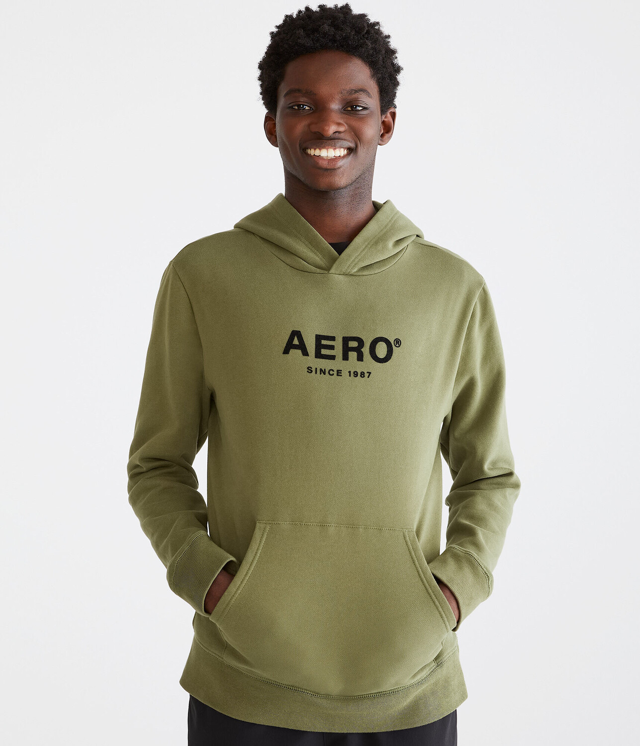 

Пуловер с капюшоном Aero с 1987 года Aeropostale, зеленый