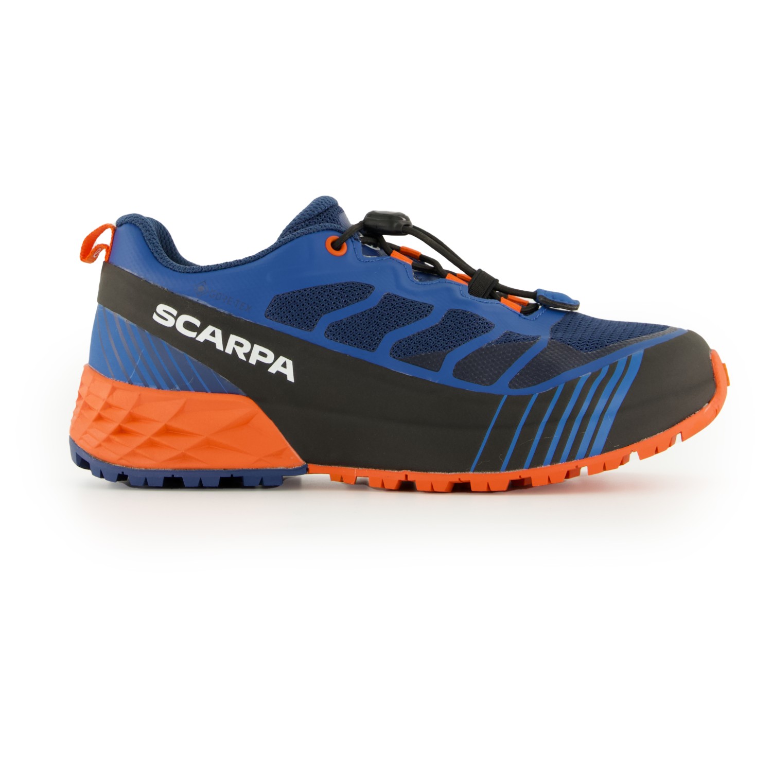 Кроссовки для бега по пересеченной местности Scarpa Kid's Ribelle Run GTX, цвет Blue/Spicy Orange