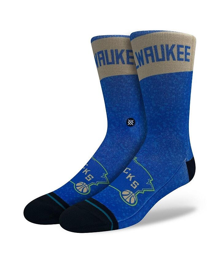 

Мужские и женские носки Milwaukee Bucks 2023/24 City Edition Crew Stance, синий