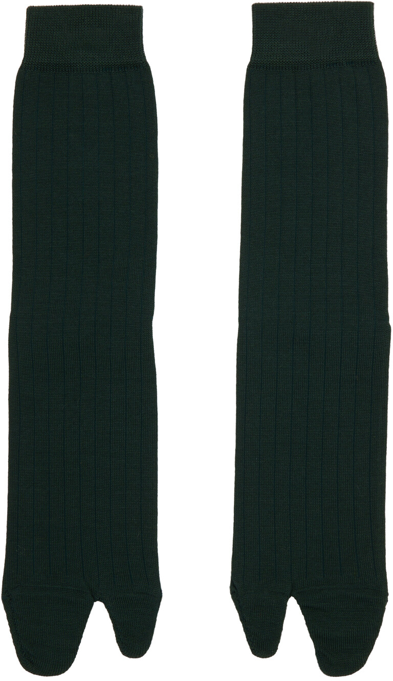 

Зеленые носки-бутлеги Maison Margiela, цвет Dark green