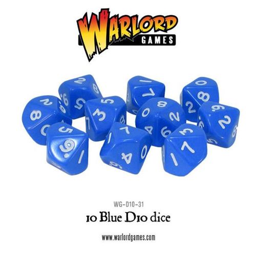Фигурки D10 Dice Pack – Blue (10) Warlord Games