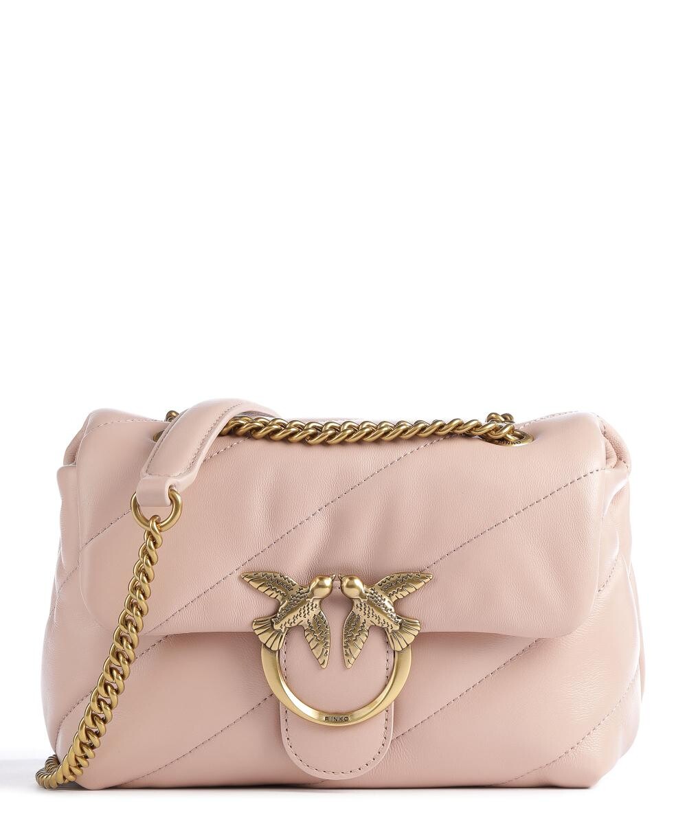 

Миниатюрная сумка через плечо Love Puff из овчины Pinko, розовый