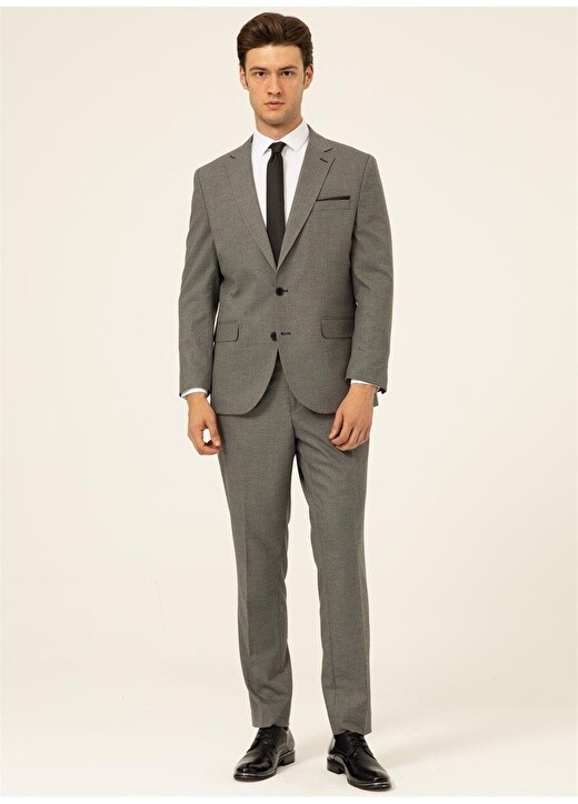 

Светло-серый мужской костюм Slim Fit с нормальной талией Süvari