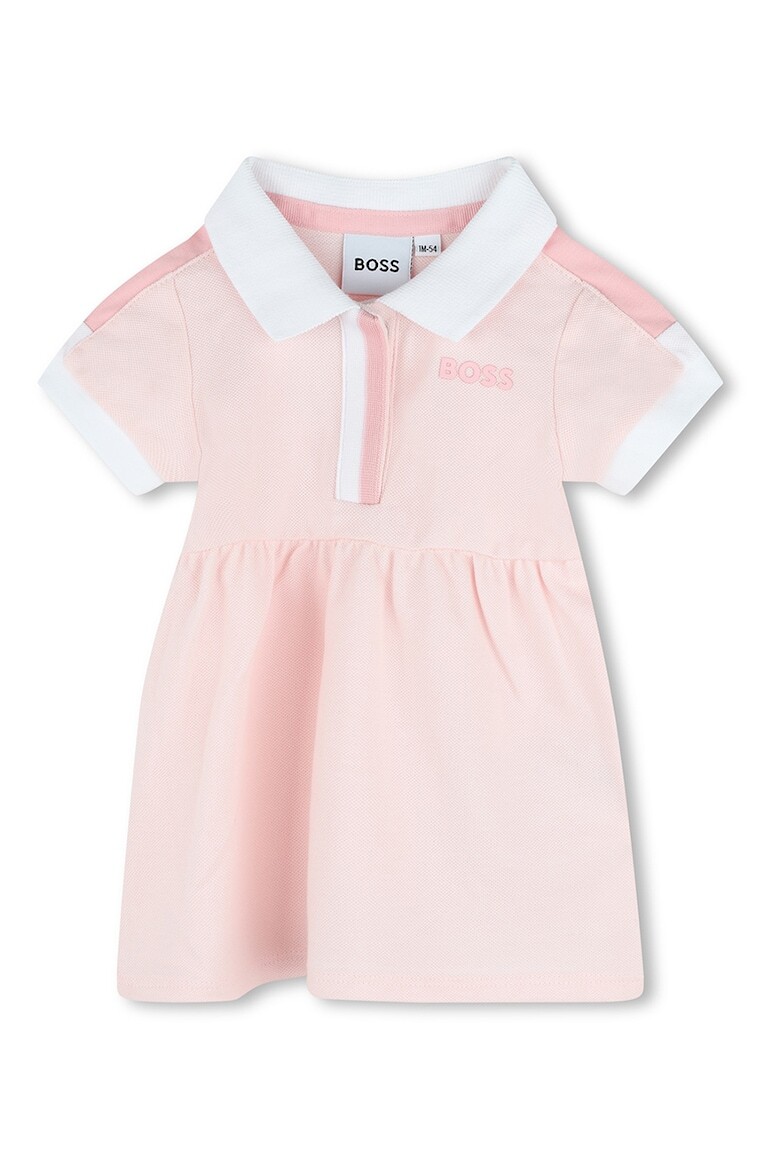 

Вырезанное платье с воротником Boss Kidswear, белый