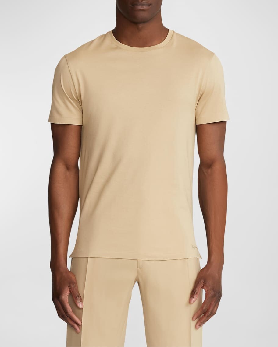 

Мужская футболка с круглым вырезом Lisle Soft Ralph Lauren Purple Label, Коричневый
