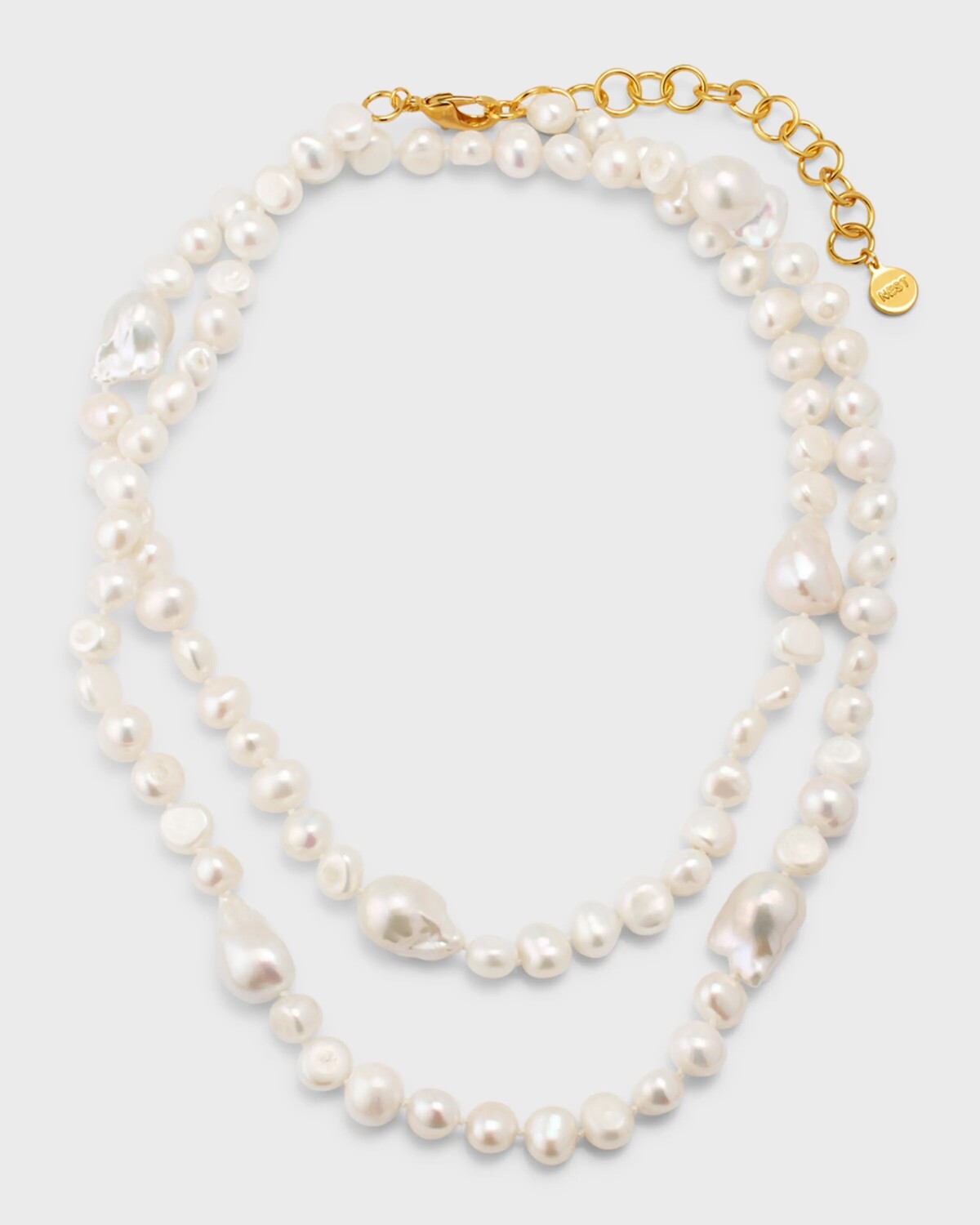 

Длинное колье с жемчугом в стиле барокко NEST Jewelry, цвет Pearl