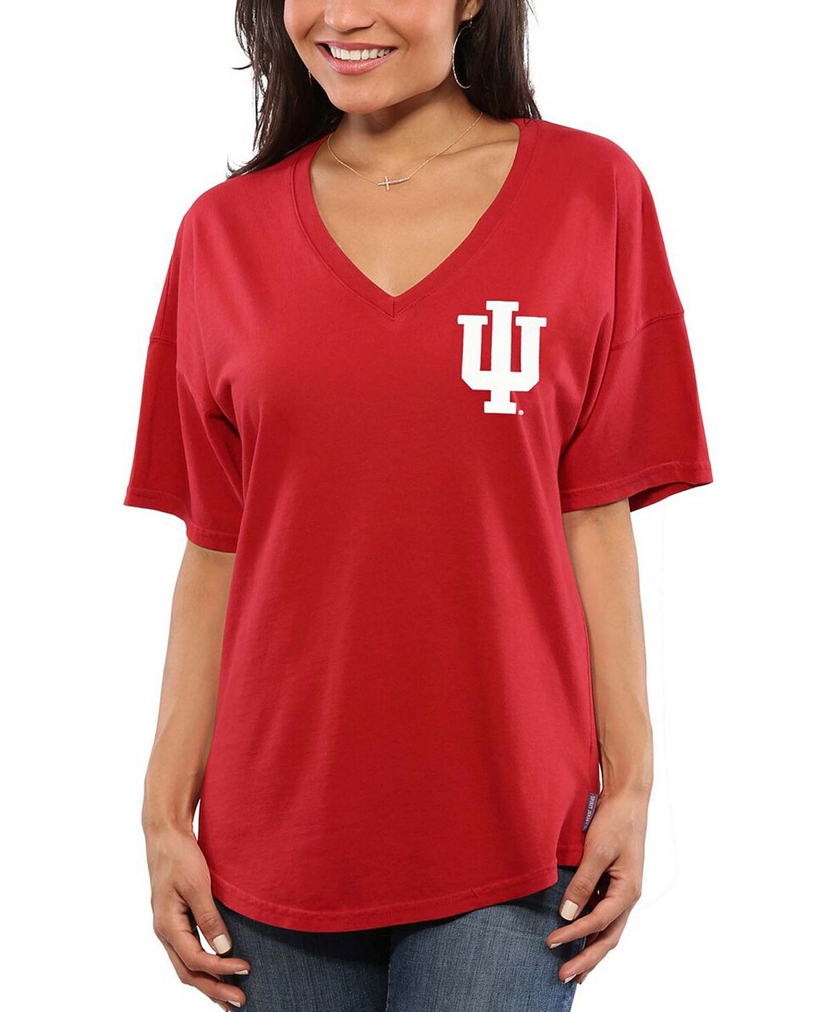 

Женская футболка оверсайз Crimson Indiana Hoosiers Spirit Jersey