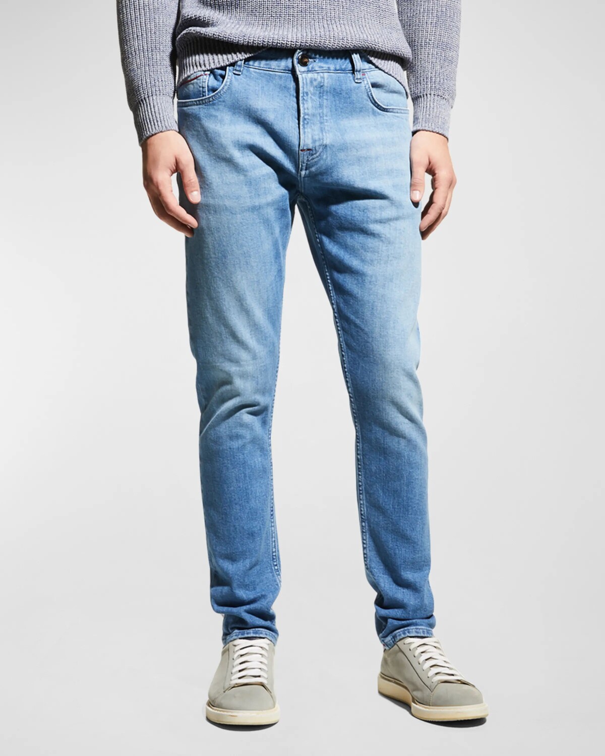 

Мужские джинсы Barchetta Light Wash Isaia, цвет Medium Blue