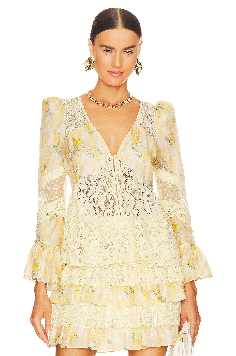 

Топ LoveShackFancy Priema, цвет Lemon Daydream
