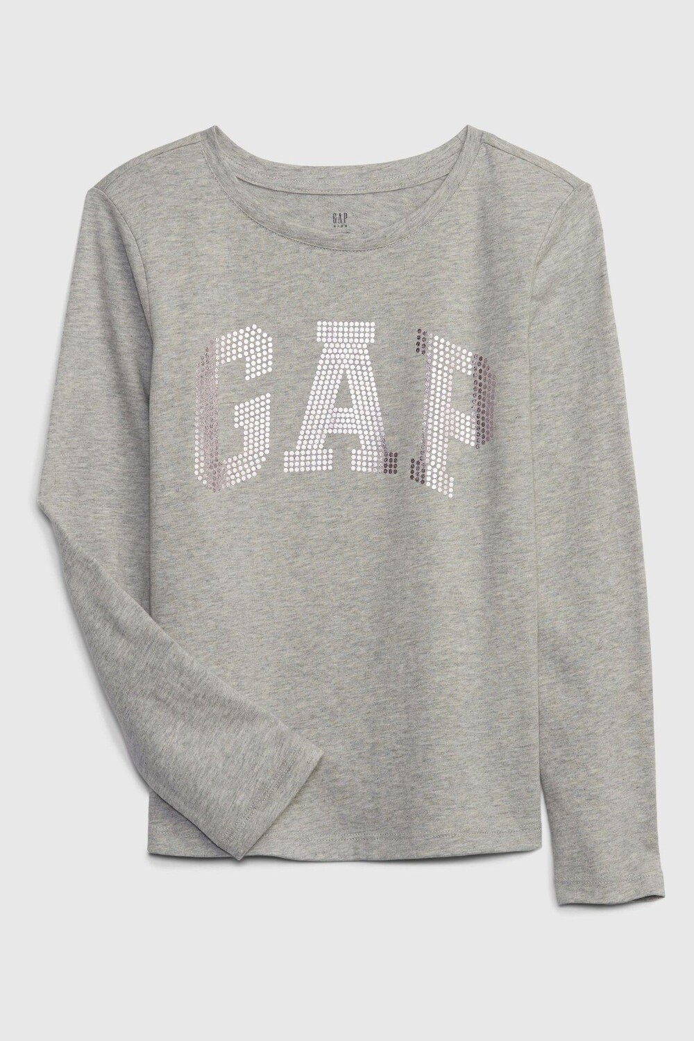 

Футболка с длинными рукавами и светоотражающим логотипом Gap, серый