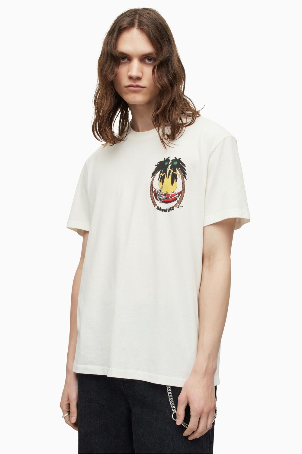 

Белая футболка AllSaints Recline с круглым вырезом All Saints, белый
