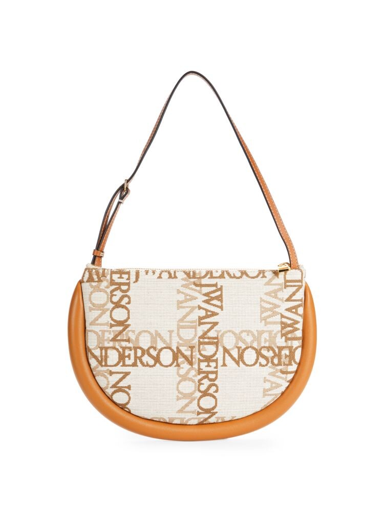 

Сумка на плечо с логотипом в форме полумесяца Jw Anderson, цвет Beige Multi