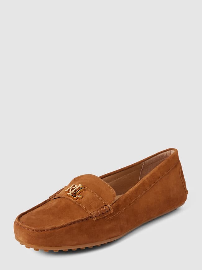 

Кожаные пенни-лоферы с лейблом, модель BARNSBURY Lauren Ralph Lauren, коричневый