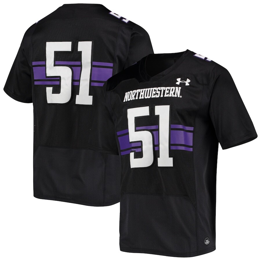 

Джерси Under Armour Northwestern Wildcats, черный