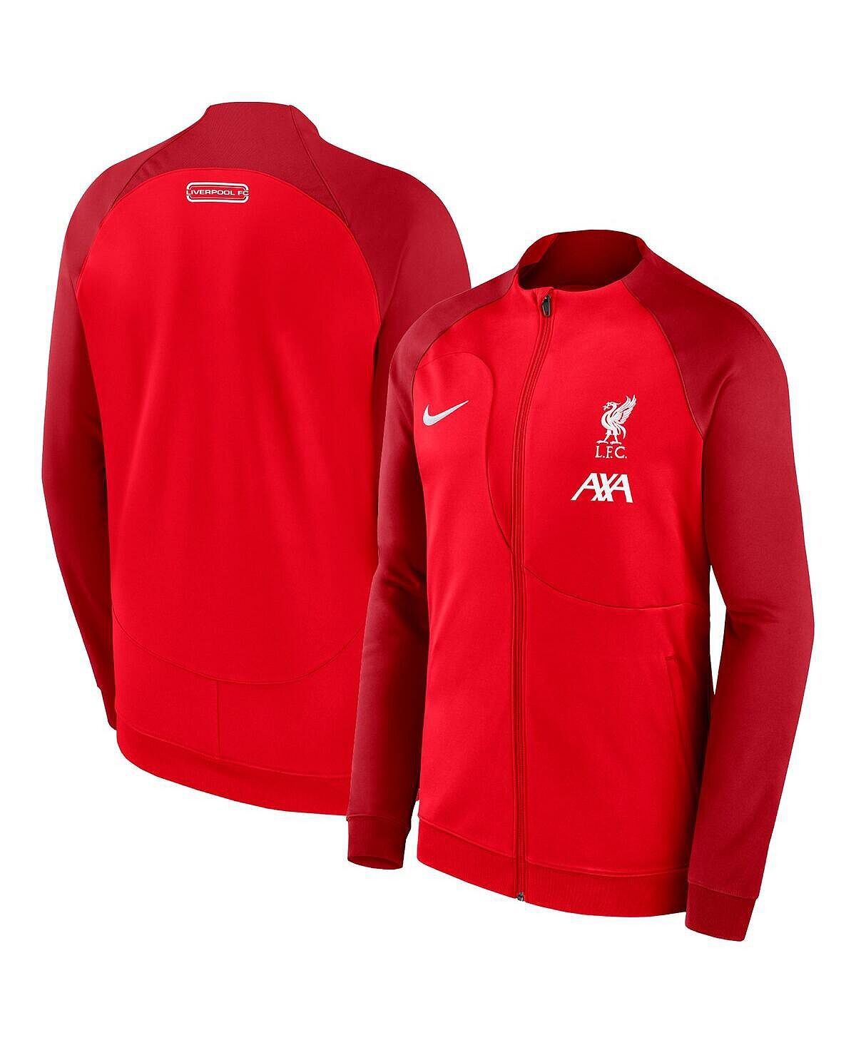 

Куртка Big Boys Red Liverpool 2023/24 Academy Pro Anthem Raglan Performance с молнией во всю длину Nike
