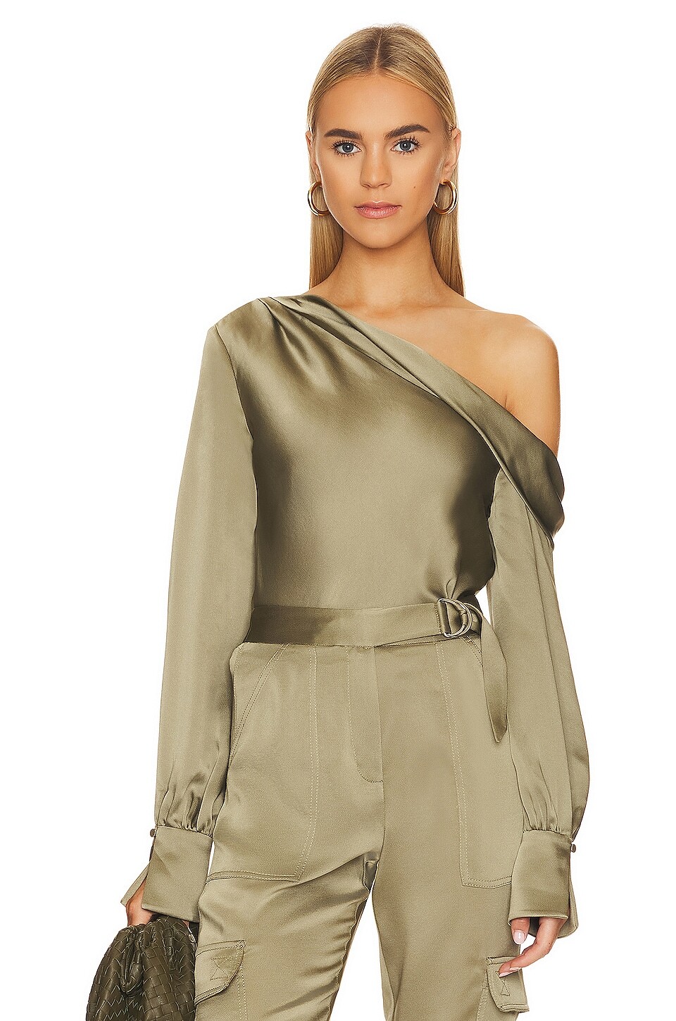 

Топ SIMKHAI Alice One Shoulder, цвет Willow