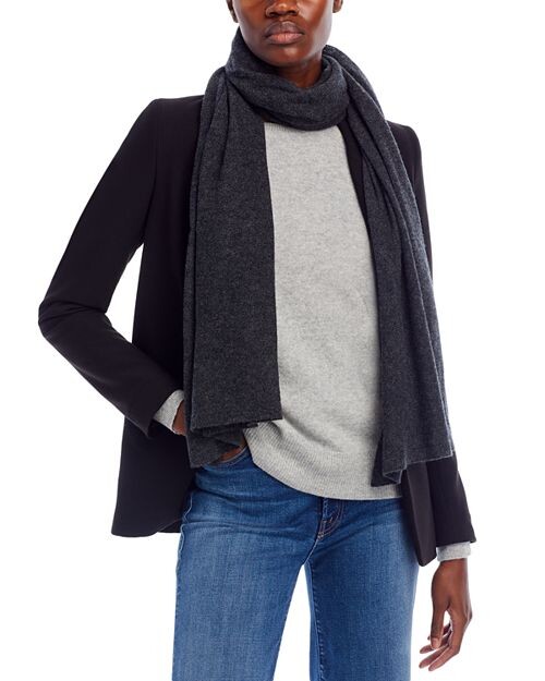 

Большой вязаный шарф C by Bloomingdale's Cashmere, цвет Gray