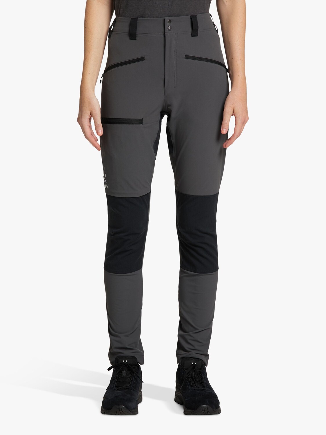 

Технические походные брюки Haglöfs Mid Slim, магнетит/настоящий черный