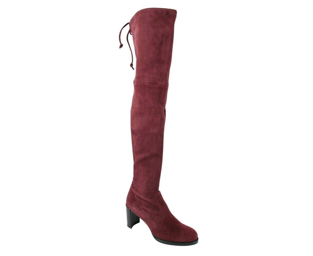

Женские замшевые ботфорты Stuart Weitzman в форме каберне, цвет Cabernet Burgundy