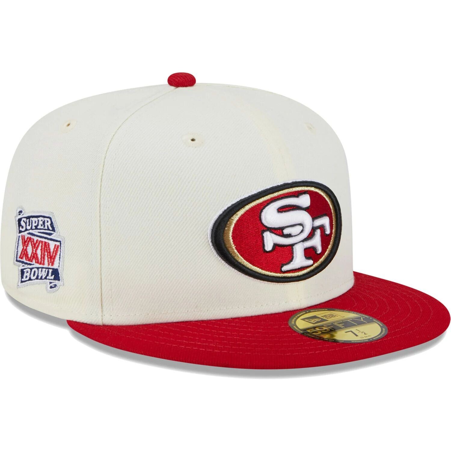 

Мужская приталенная шляпа New Era кремового цвета San Francisco 49ers Retro 59FIFTY