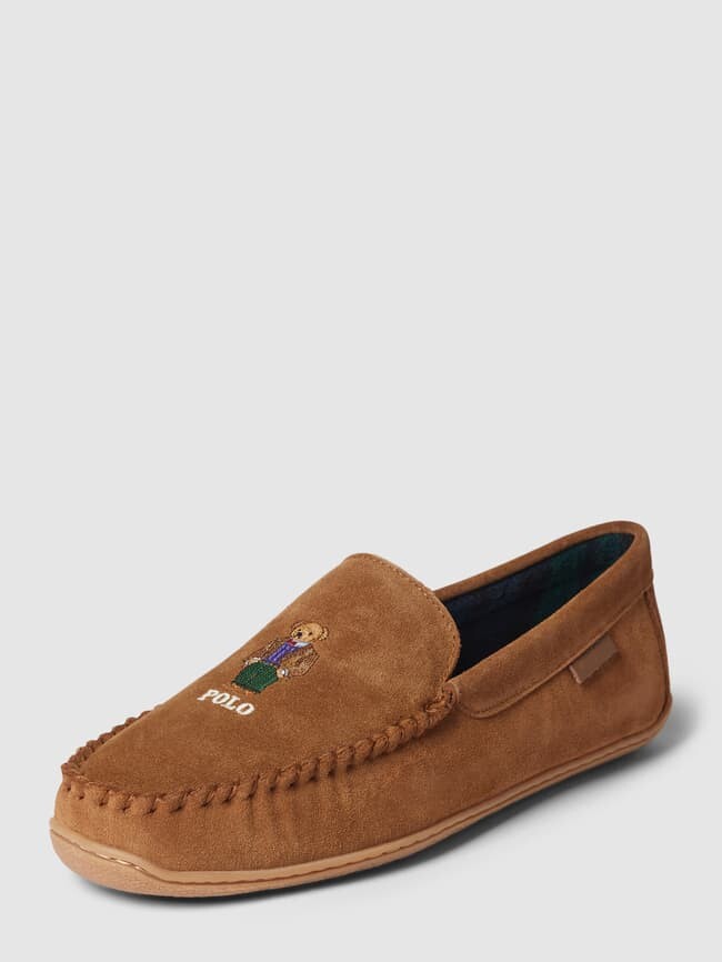 

Кожаные мокасины модель "BRENAN BEAR" Polo Ralph Lauren, коньячный цвет