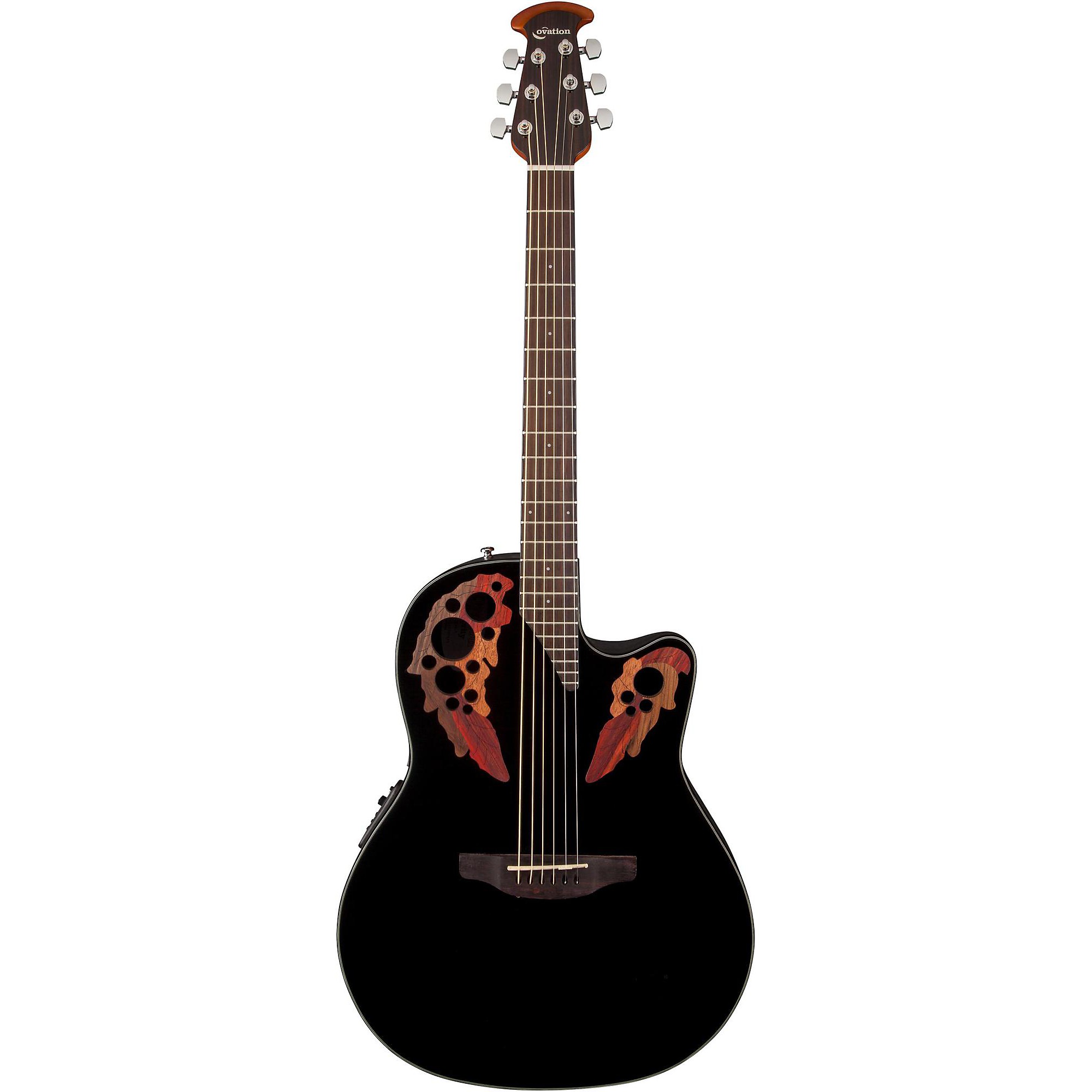 Акустически-электрическая гитара Ovation Celebrity Elite, черная фото