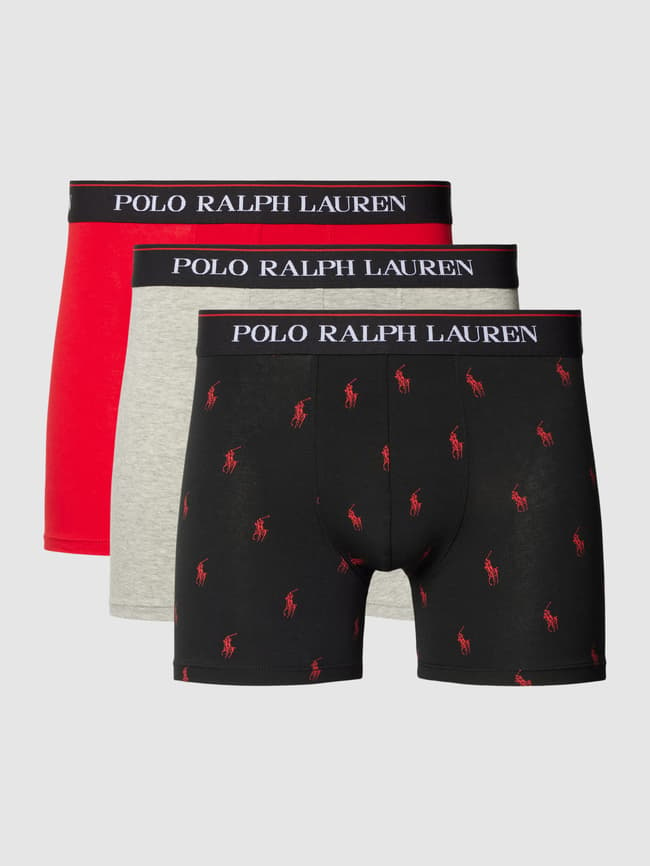 

Трусы с эластичным поясом с логотипом, в упаковке 3 шт Polo Ralph Lauren Underwear, красный