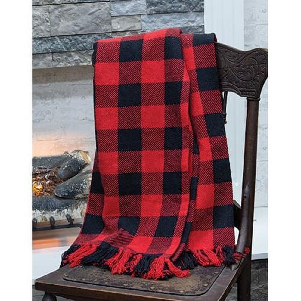

Плед в клетку Buffalo CWIGifts Handpicked Country Wholesale, красный / черный