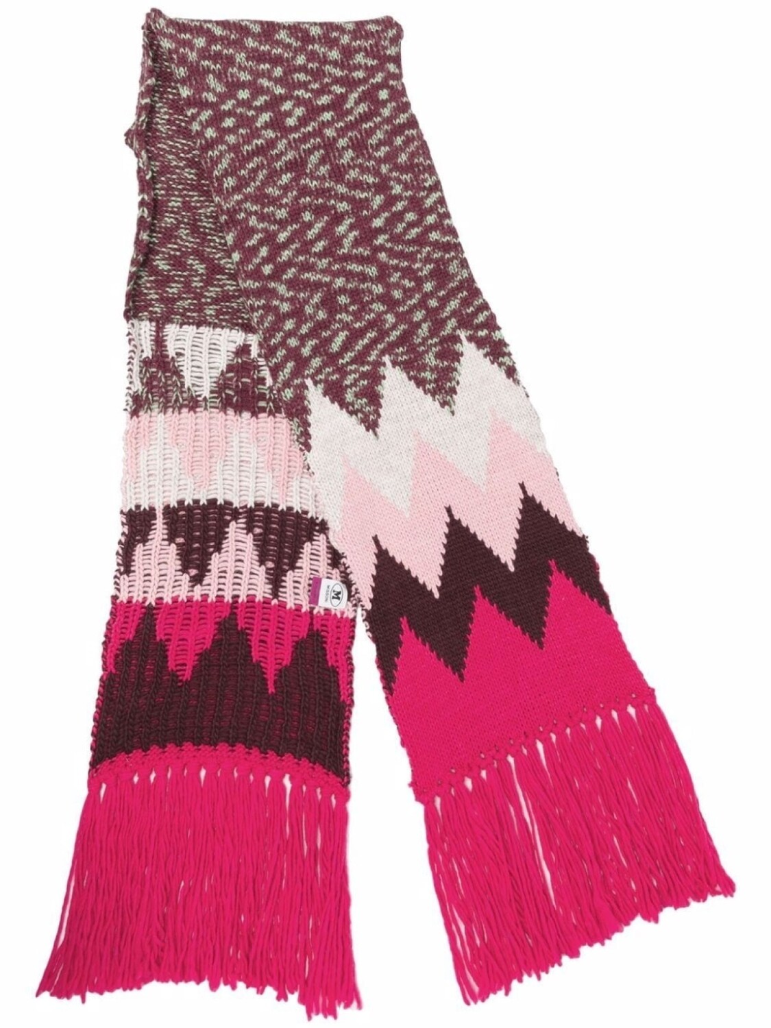 

Missoni шарф с узором шеврон, розовый