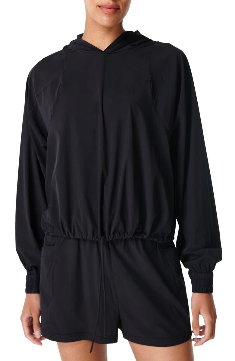 

Женская толстовка с капюшоном Circuit Train SWEATY BETTY, черный