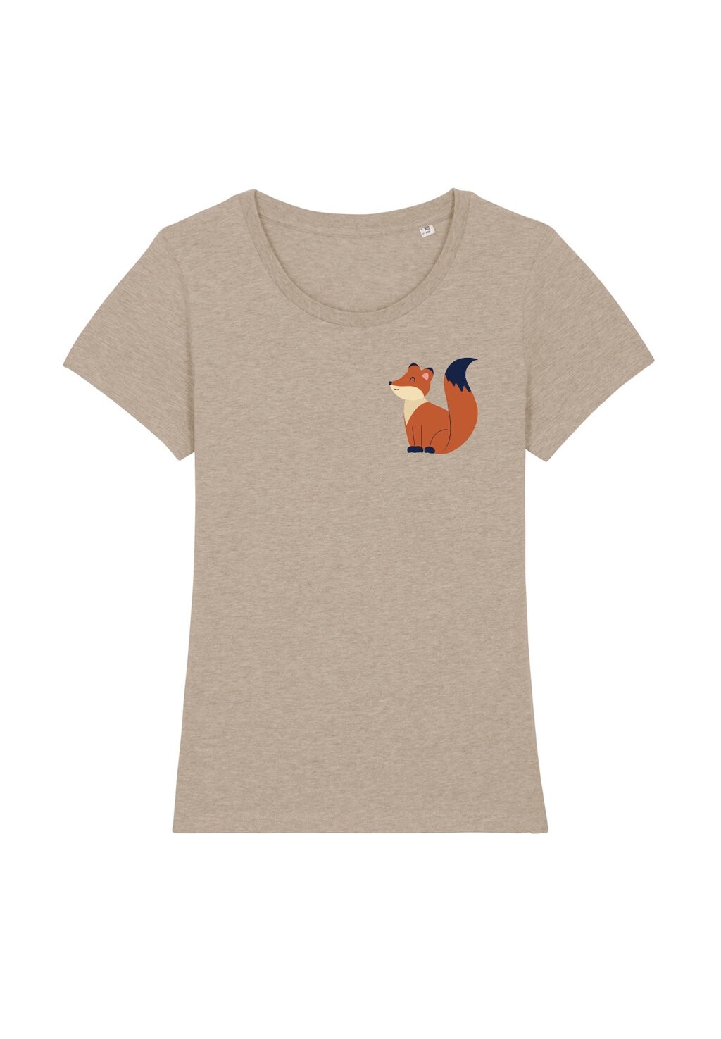 

Футболка с принтом CUTE FOX Watapparel, цвет heather sand