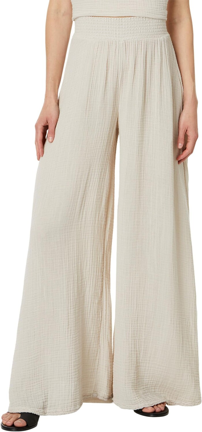 

Брюки Michael Stars Simba Extra Wide Smocked Waist Pant, цвет Cement