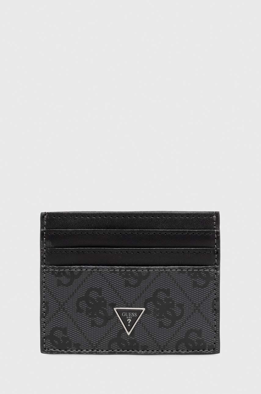 

Кожаный визитница Guess MITO, черный