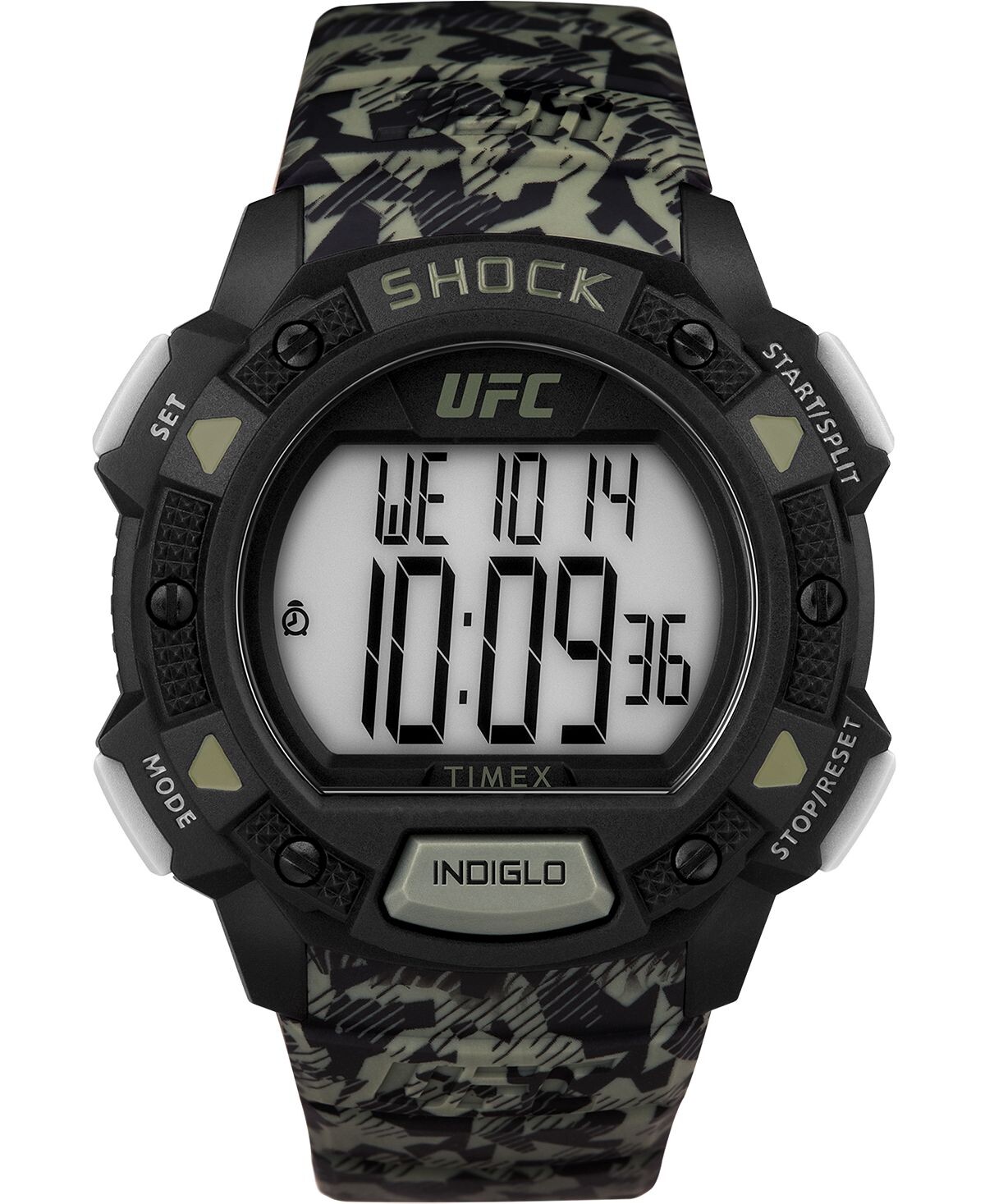 

Мужские часы UFC Quartz Core Resin Camo Shock, 45 мм Timex