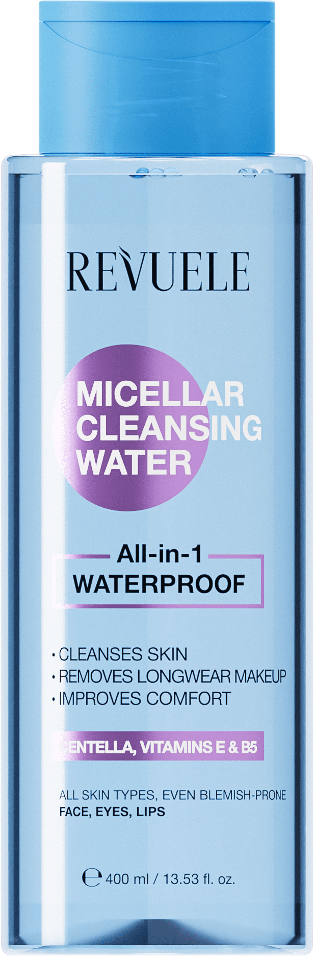 Мицеллярная жидкость для лица Revuele, 400 мл мицеллярная вода beauty formulas мицеллярная очищающая вода micellar cleansing water