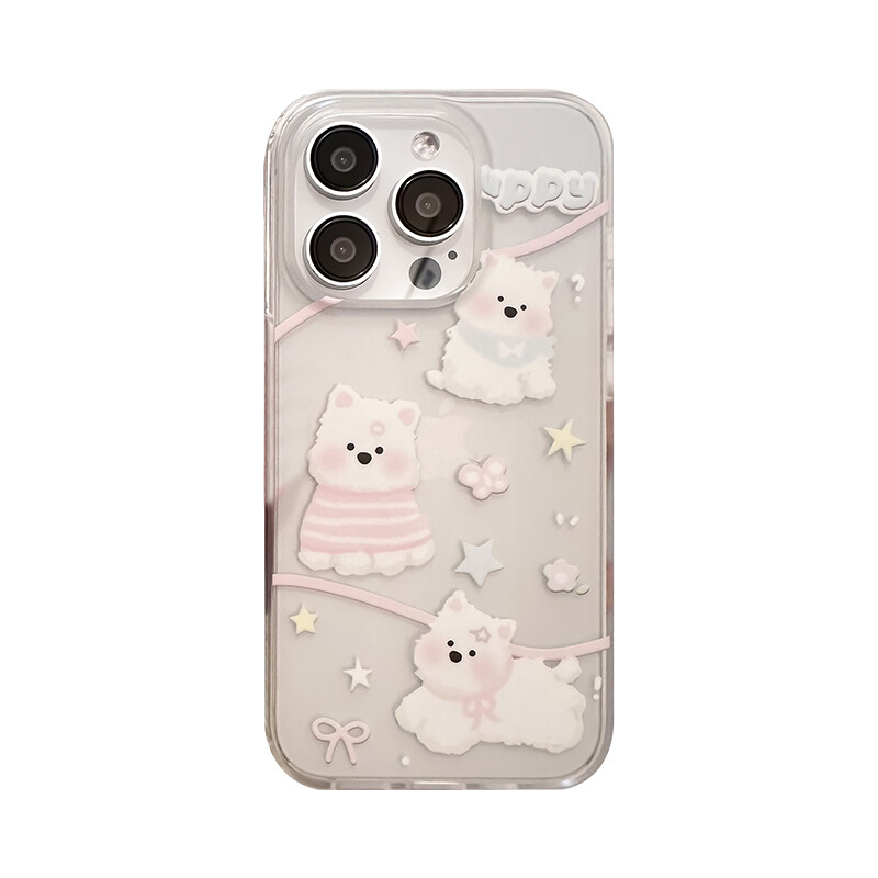 

Чехол для телефона Мексика Mesile, Scrub three white puppies