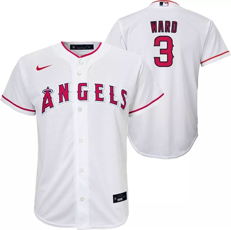 

Белая домашняя майка Nike Youth Los Angeles Angels Taylor Ward #3 Cool Base