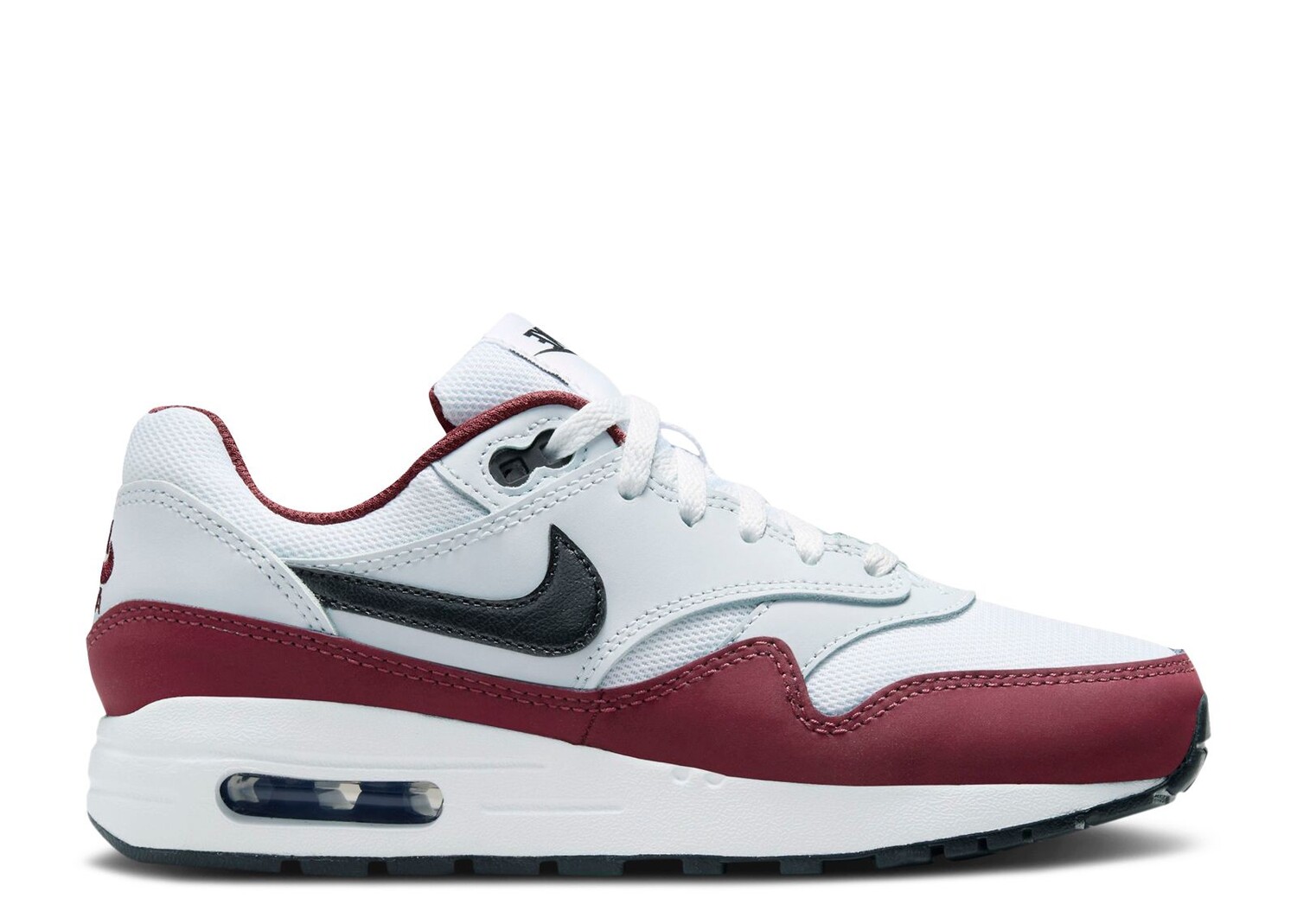 Кроссовки Nike Air Max 1 Gs 'Dark Team Red', белый брызговик для мотоцикла bmw r ninet r9t r nine t брызговик для заднего крыла мотоцикла брызговик черного и серебряного цвета r9t r 9t 2014 2019 брызговик