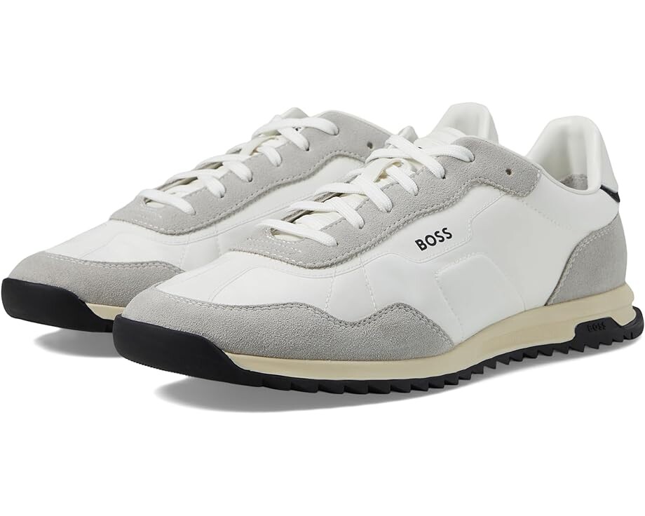 

Кроссовки BOSS Zayn Low Profile Sneaker, цвет Oat Milk/Pebble Grey/Open White