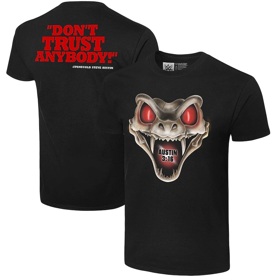 

Футболка с коротким рукавом WWE Authentic Stone Cold Steve Austin, черный