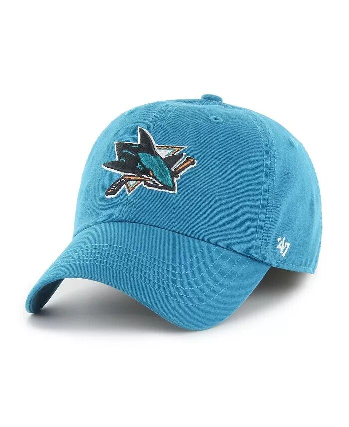 

Мужская бирюзовая кепка San Jose Sharks Classic Franchise Flex Hat '47 Brand, синий